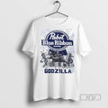 Trending Official Pabst Blue Ribbon Beer Godzilla - Adult & Kids T-Shirts, Sweatshirts & Hoodies apparel design preview 1