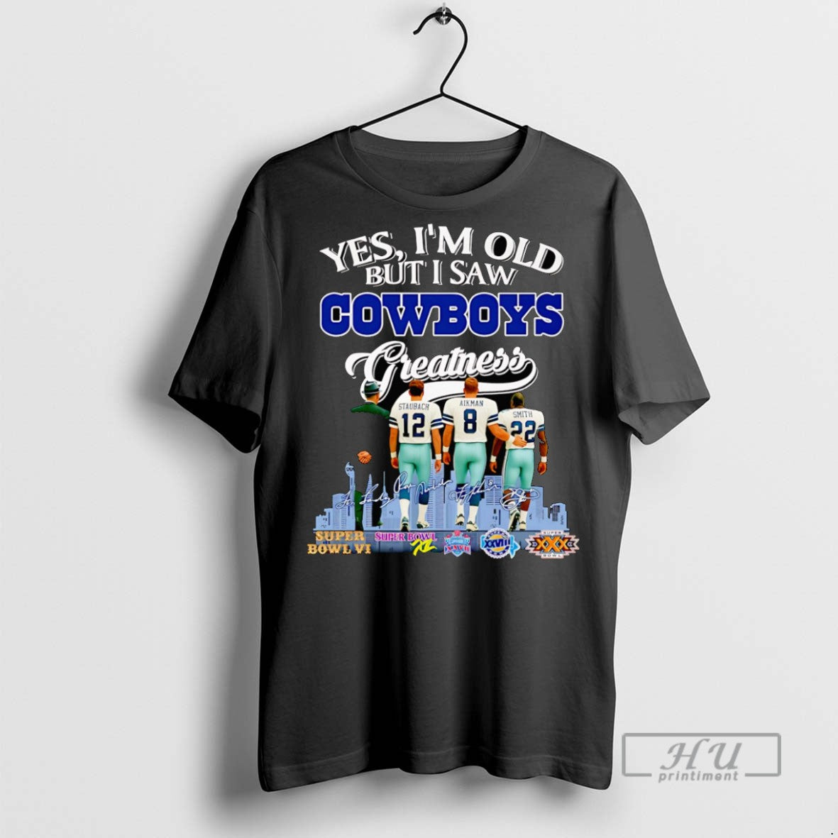 Trending Official Yes Im Old But I Saw Cowboys - Adult & Kids T-Shirts, Sweatshirts & Hoodies apparel design preview 1