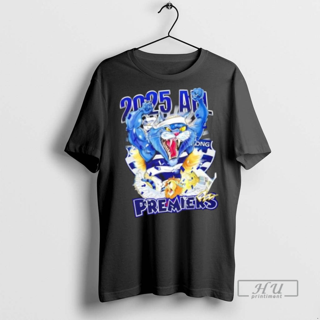 Trending Officials 2025 Afl Premier Geelong Cats - Adult & Kids T-Shirts, Sweatshirts & Hoodies apparel design preview 1
