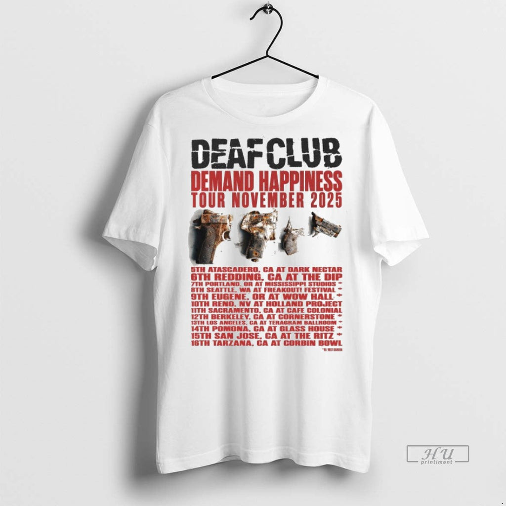 Trending Officials Deaf Club Demand Happiness Tour - Adult & Kids T-Shirts, Sweatshirts & Hoodies apparel design preview 1
