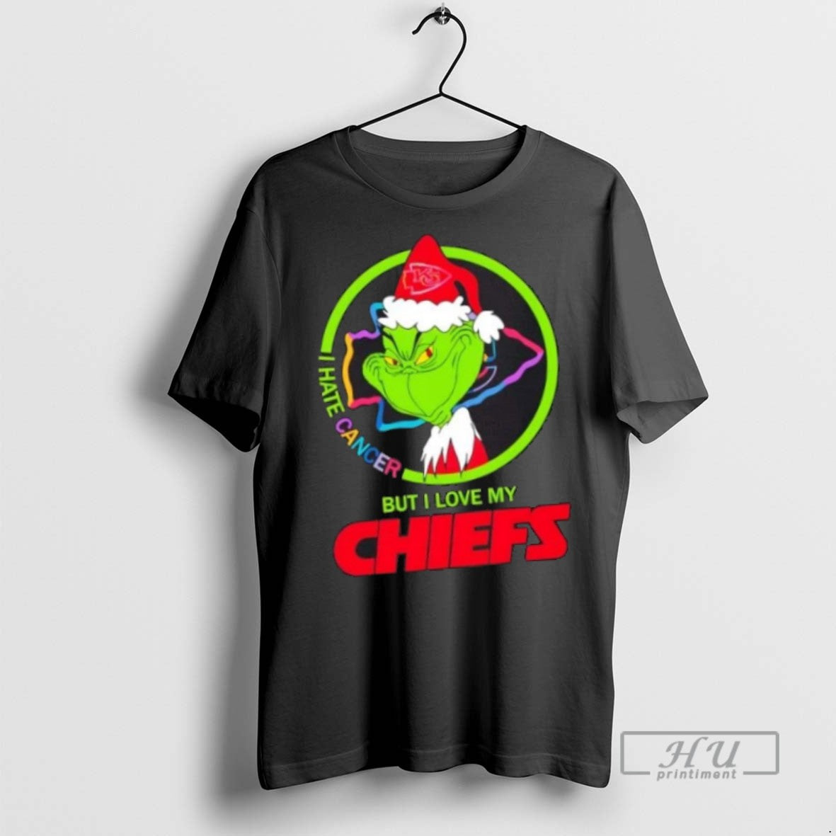 Trending Officials Grinch I Hate Cancer But Love My - Adult & Kids T-Shirts, Sweatshirts & Hoodies apparel design preview 1