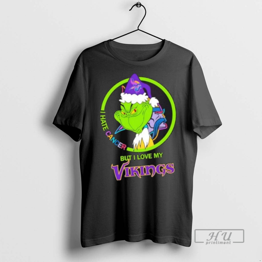 Trending Officials Grinch I Hate Cancer But Love My - Adult & Kids T-Shirts, Sweatshirts & Hoodies apparel design preview 1