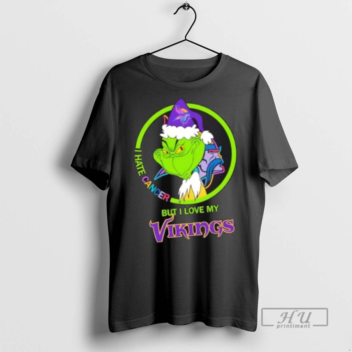 Trending Officials Grinch I Hate Cancer But Love My - Adult & Kids T-Shirts, Sweatshirts & Hoodies apparel design preview 1