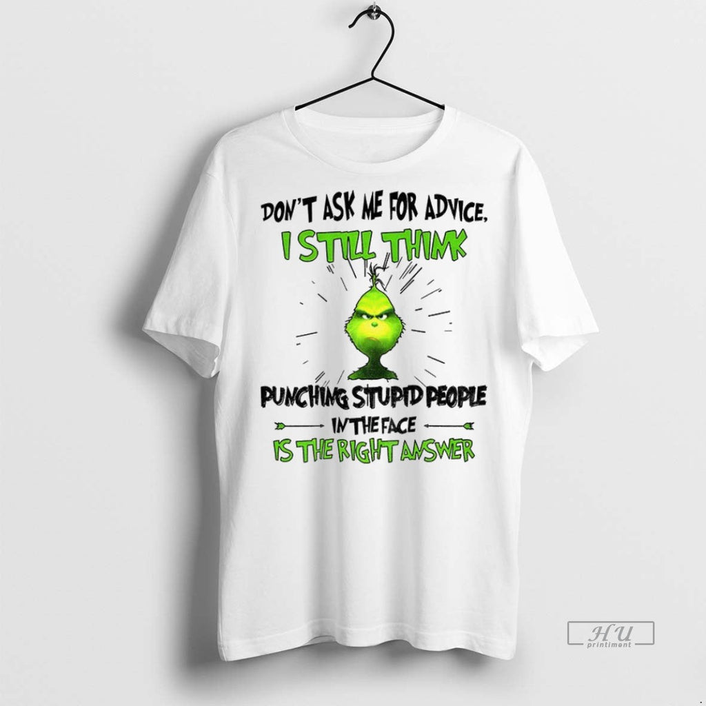 Trending Officials Grinch Dont Ask Me For Advice I - Adult & Kids T-Shirts, Sweatshirts & Hoodies apparel design preview 1