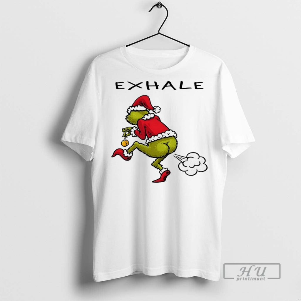 Trending Officials Grinch Exhale Christmas - Adult & Kids T-Shirts, Sweatshirts & Hoodies apparel design preview 1