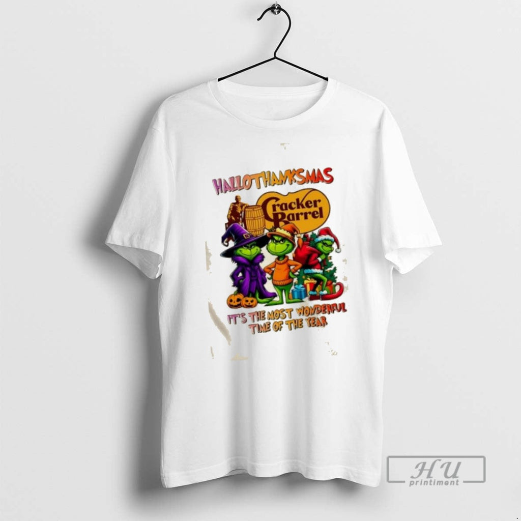 Trending Officials Grinch X Cracker Barrel Its The - Adult & Kids T-Shirts, Sweatshirts & Hoodies apparel design preview 1