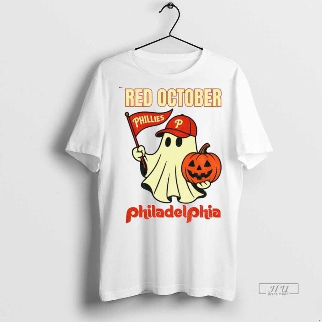 Trending Officials Phillies Red October Halloween - Adult & Kids T-Shirts, Sweatshirts & Hoodies apparel design preview 1