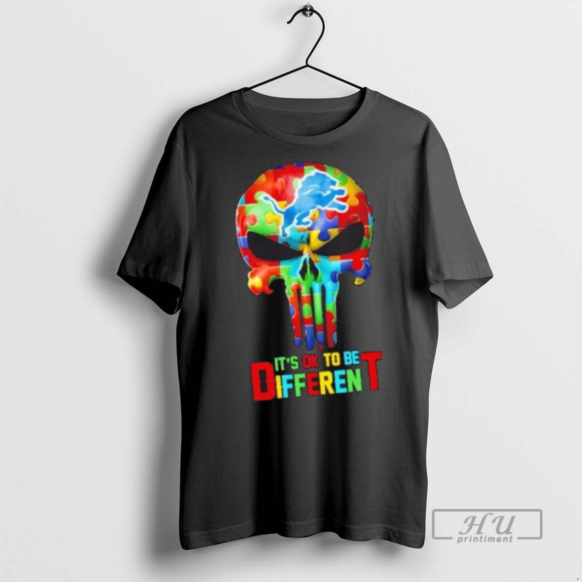 Trending Officials Skull Detroit Lions Its Ok To Be - Adult & Kids T-Shirts, Sweatshirts & Hoodies apparel design preview 1