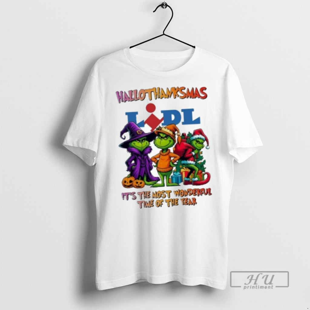 Trending Officials The Grinch Lidl Logo - Adult & Kids T-Shirts, Sweatshirts & Hoodies apparel design preview 1