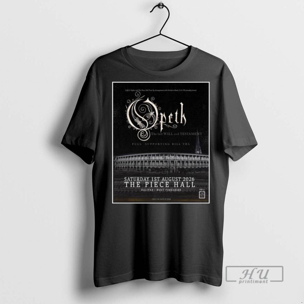 Trending Opeth The Piece Hall Concert August 1 2026 - Adult & Kids T-Shirts, Sweatshirts & Hoodies apparel design preview 1