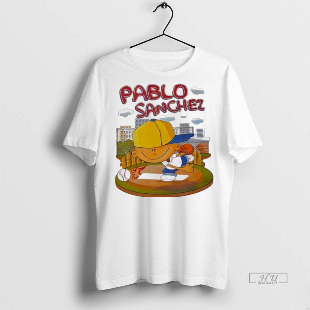 Trending Pablo Sanchez 2025 Baseball Cartoon Graphic - Adult & Kids T-Shirts, Sweatshirts & Hoodies apparel design preview 1