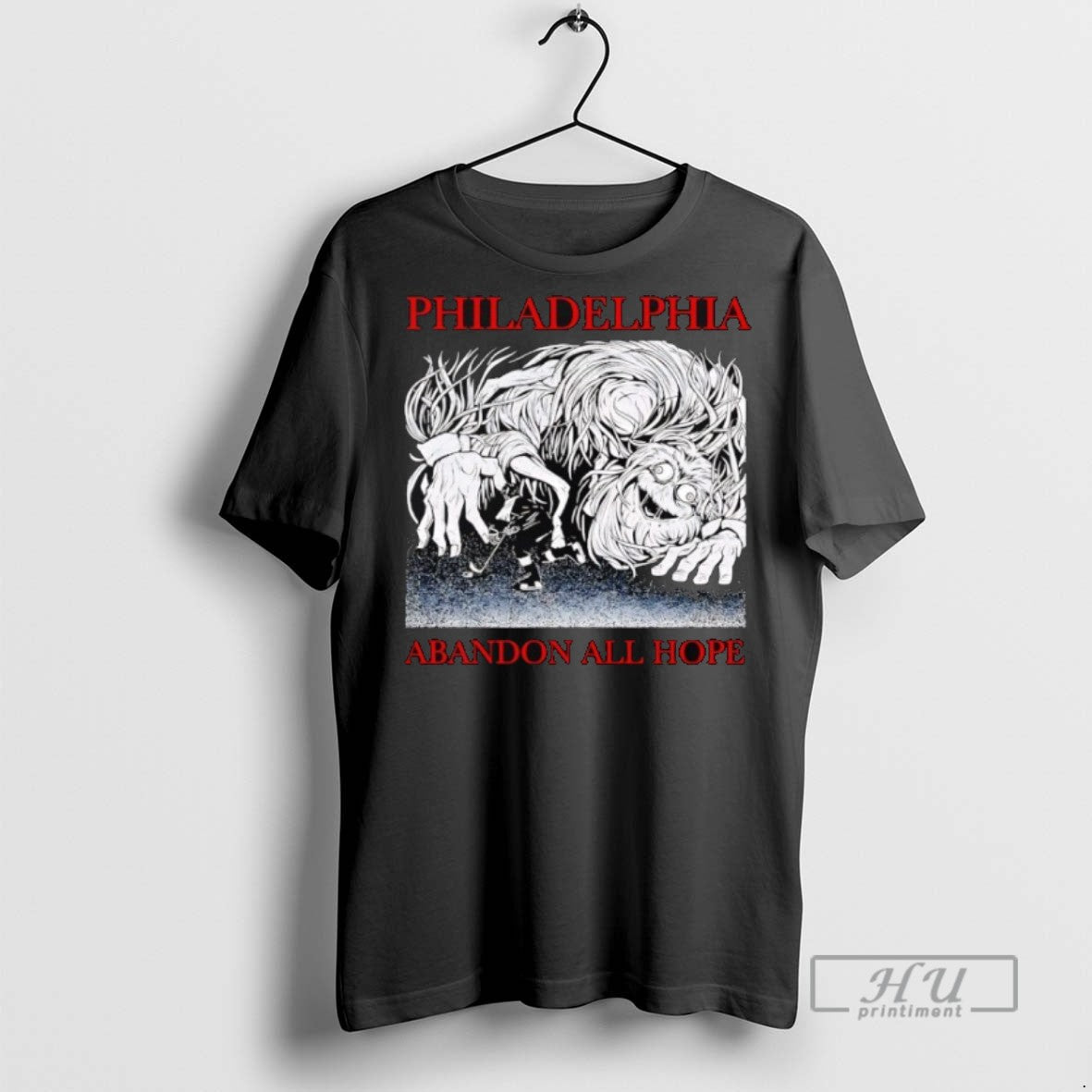Trending Philadelphia Flyers Abandon All Hope Graphic - Adult & Kids T-Shirts, Sweatshirts & Hoodies apparel design preview 1