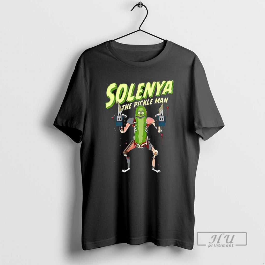 Trending Pickle Rick Solenya The Man - Adult & Kids T-Shirts, Sweatshirts & Hoodies apparel design preview 1