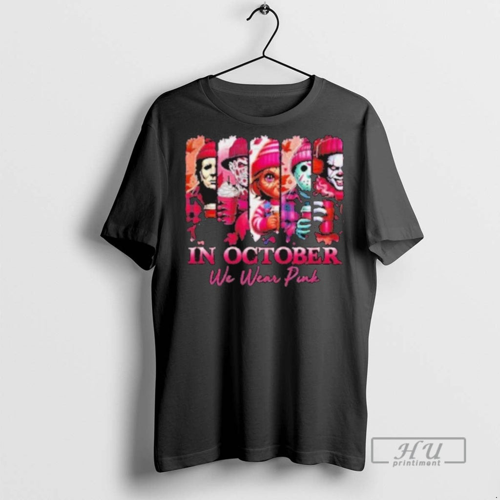 Trending Pink Horror Characters In October We Wear - Adult & Kids T-Shirts, Sweatshirts & Hoodies apparel design preview 1