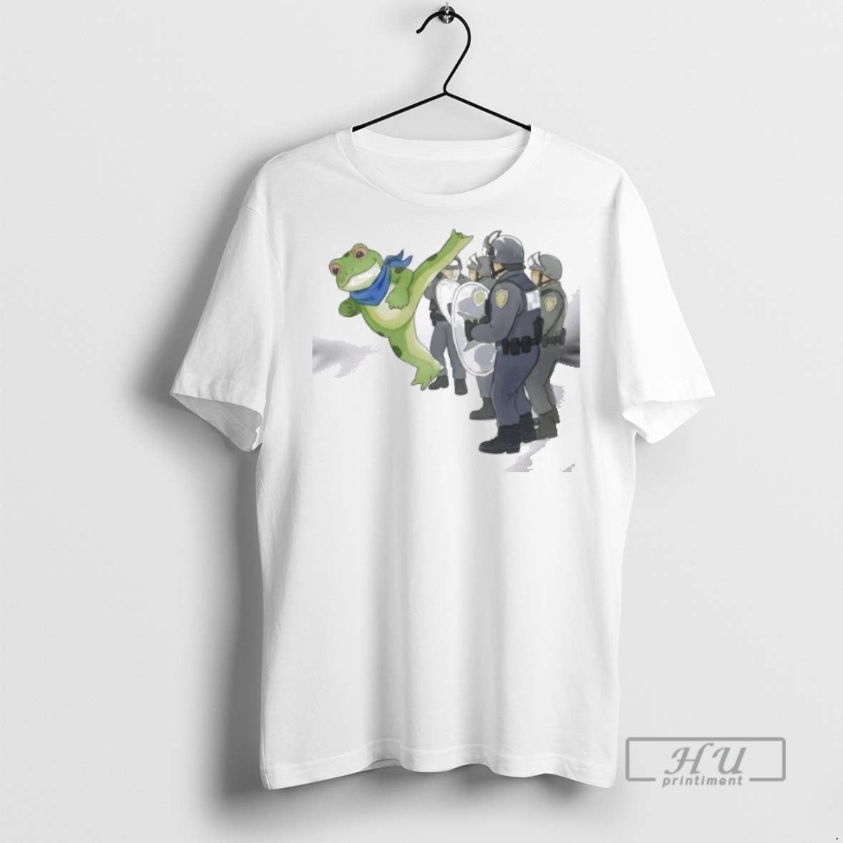 Trending Portland Frog X Police Anti Fascism T Men - Adult & Kids T-Shirts, Sweatshirts & Hoodies apparel design preview 1