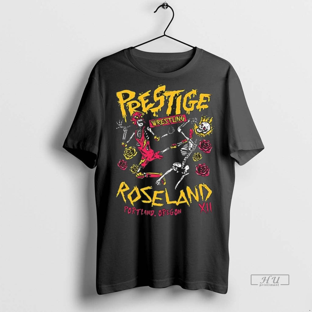 Trending Prestige Wrestling Roseland Xii Skeleton - Adult & Kids T-Shirts, Sweatshirts & Hoodies apparel design preview 1