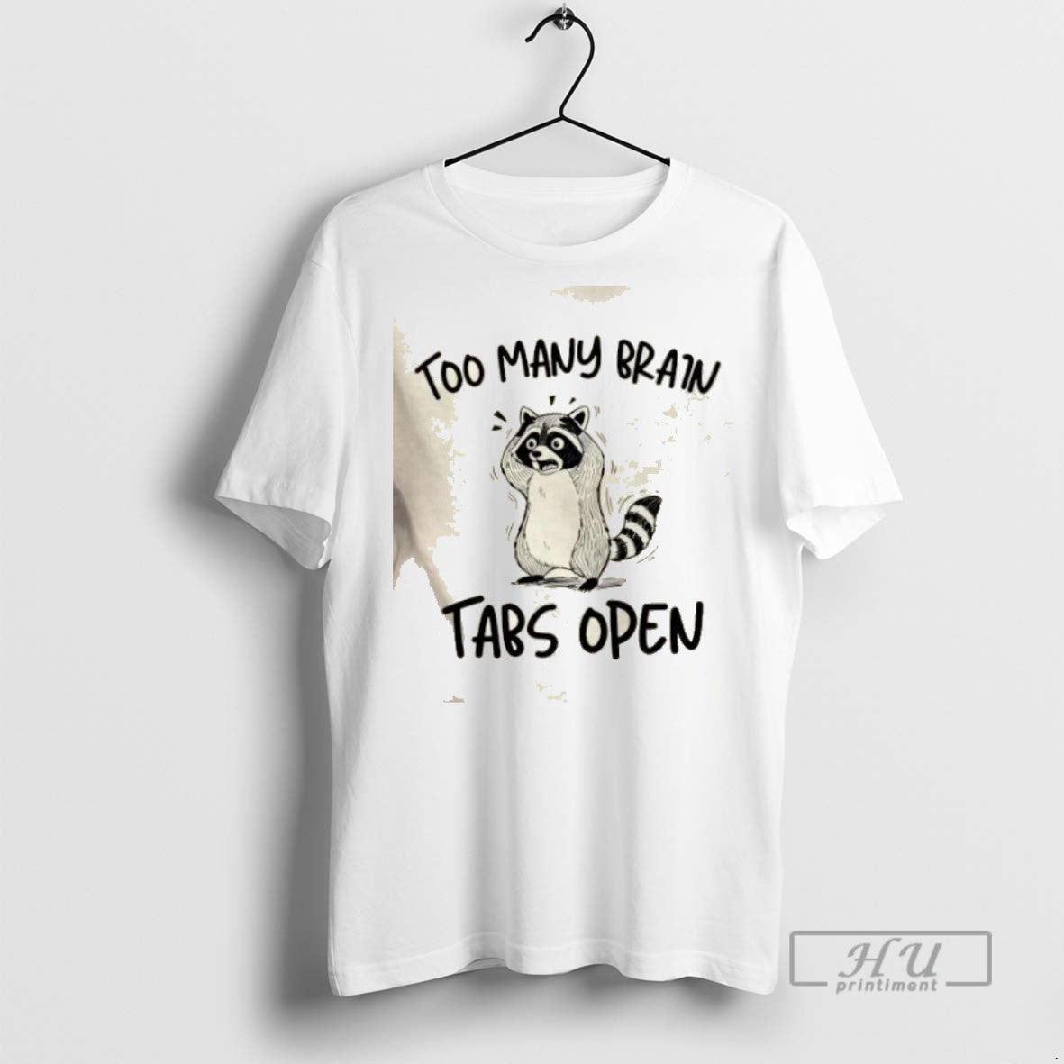 Trending Raccoon Too Many Brain Tabs Open Graphic - Adult & Kids T-Shirts, Sweatshirts & Hoodies apparel design preview 1