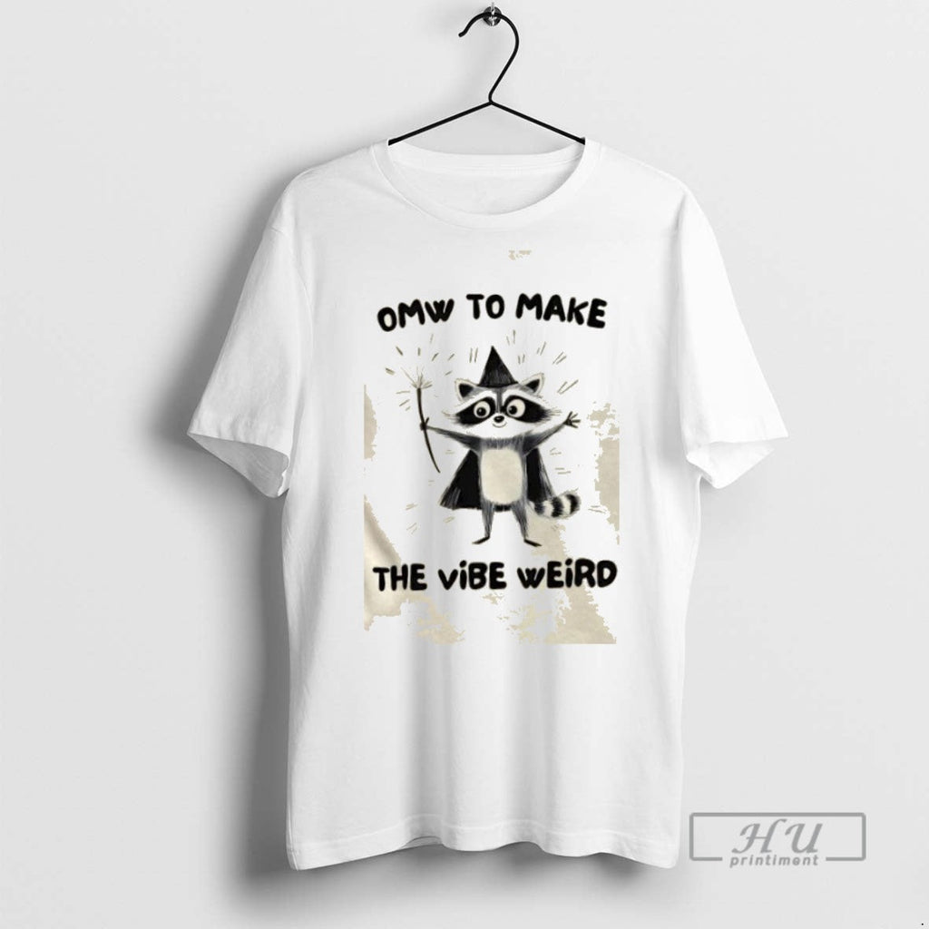 Trending Raccoon Wizard Omw To Make The Vibe Weird - Adult & Kids T-Shirts, Sweatshirts & Hoodies apparel design preview 1