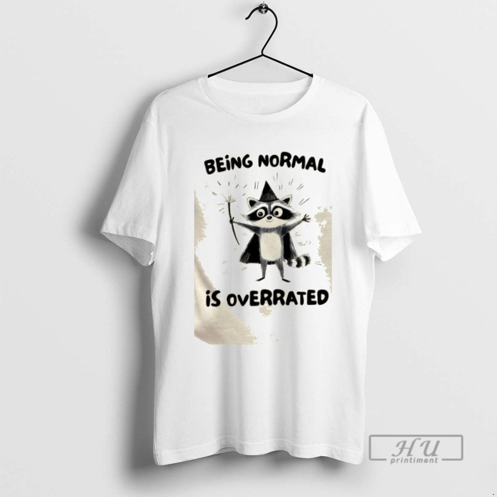 Trending Raccoon Wizard Being Normal Is Overrated - Adult & Kids T-Shirts, Sweatshirts & Hoodies apparel design preview 1