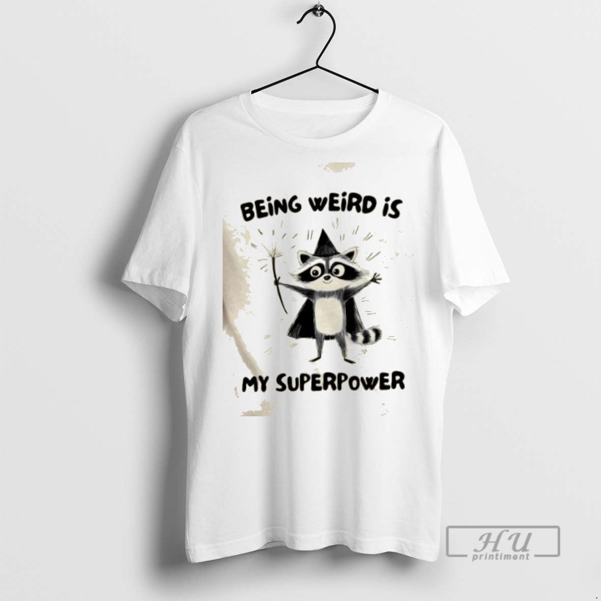 Trending Raccoon Wizard Being Weird Is My Superpower - Adult & Kids T-Shirts, Sweatshirts & Hoodies apparel design preview 1