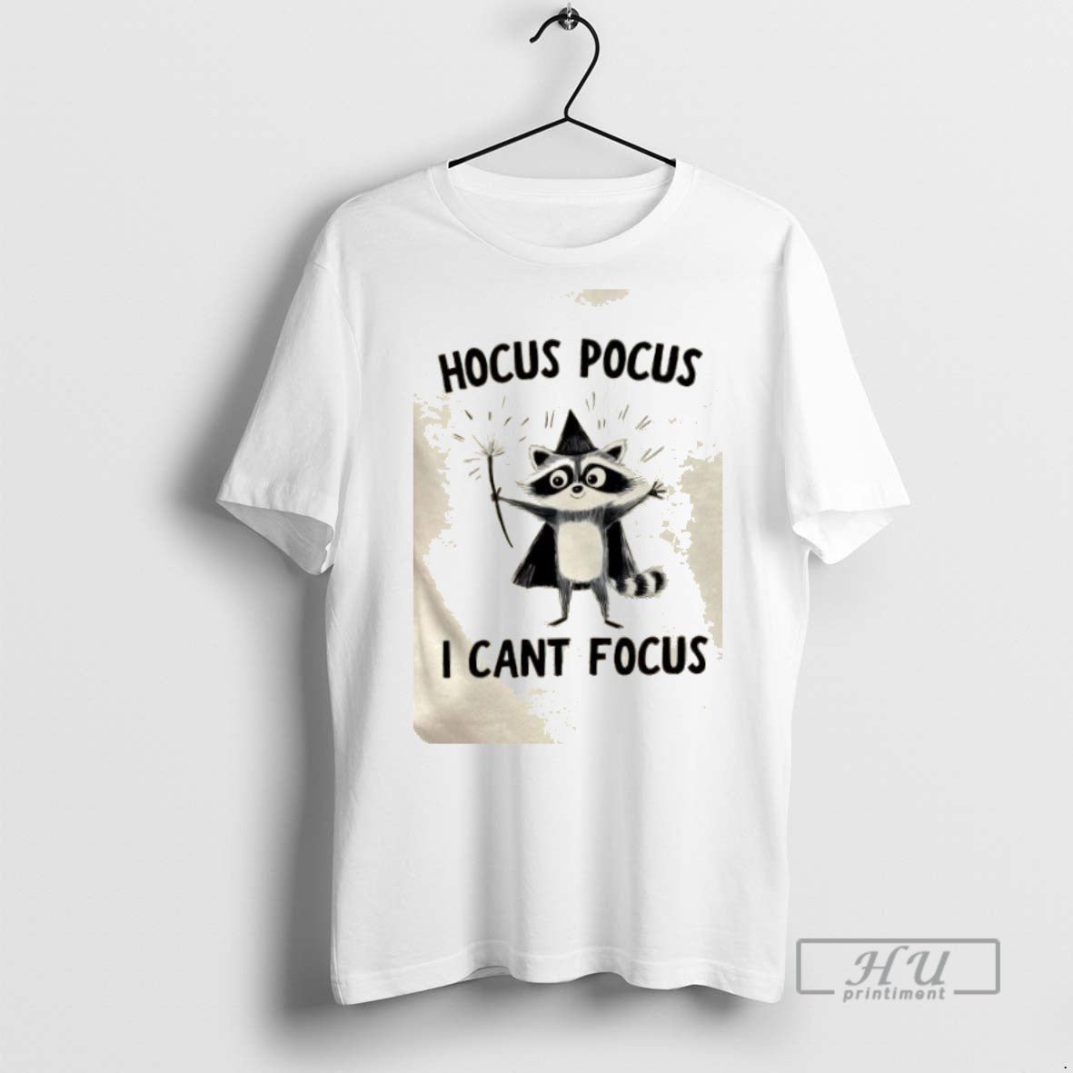 Trending Raccoon Wizard Hocus Pocus I Cant Focus - Adult & Kids T-Shirts, Sweatshirts & Hoodies apparel design preview 1
