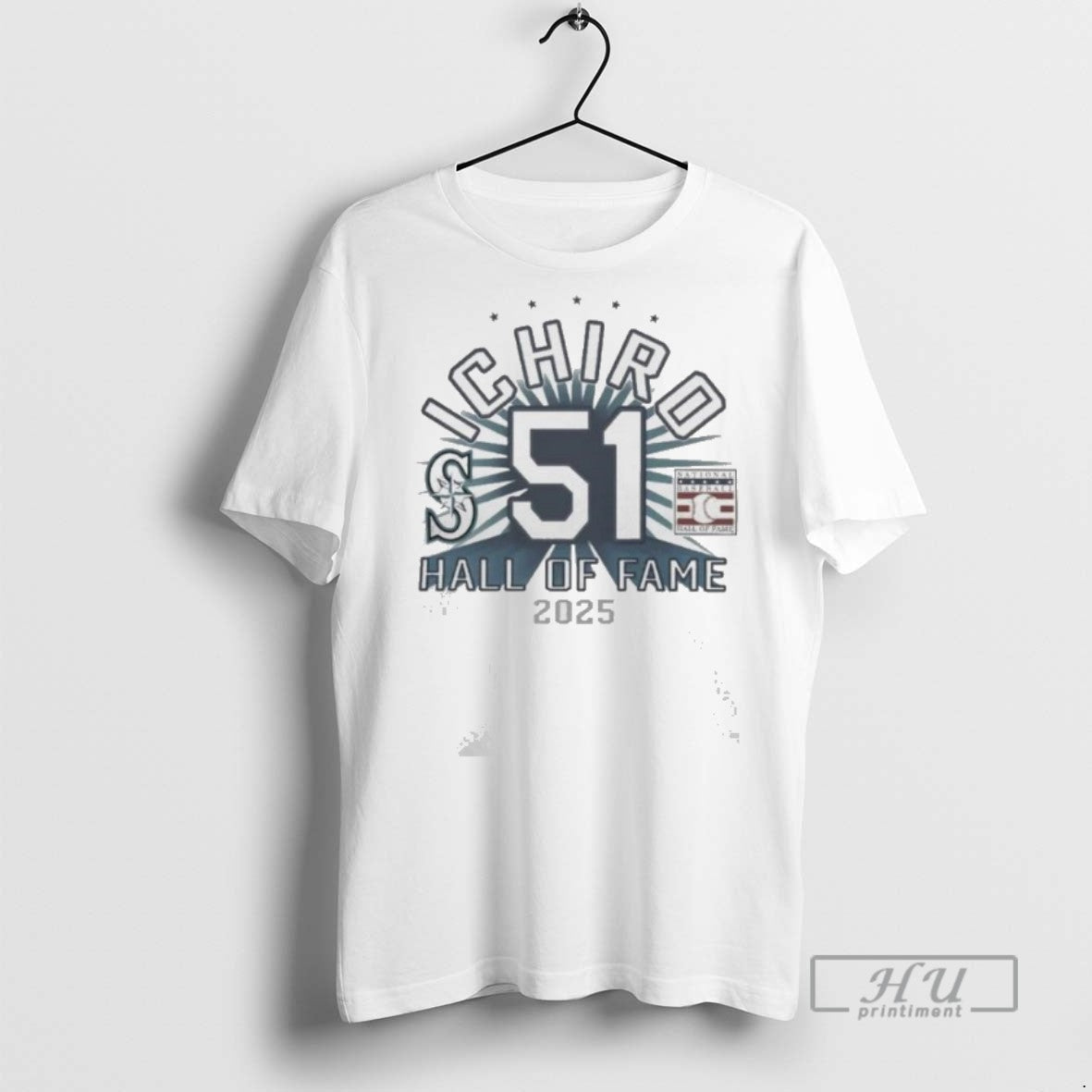 Trending Seattle Mariners Ichiro 2025 Hall Of Fame - Adult & Kids T-Shirts, Sweatshirts & Hoodies apparel design preview 1