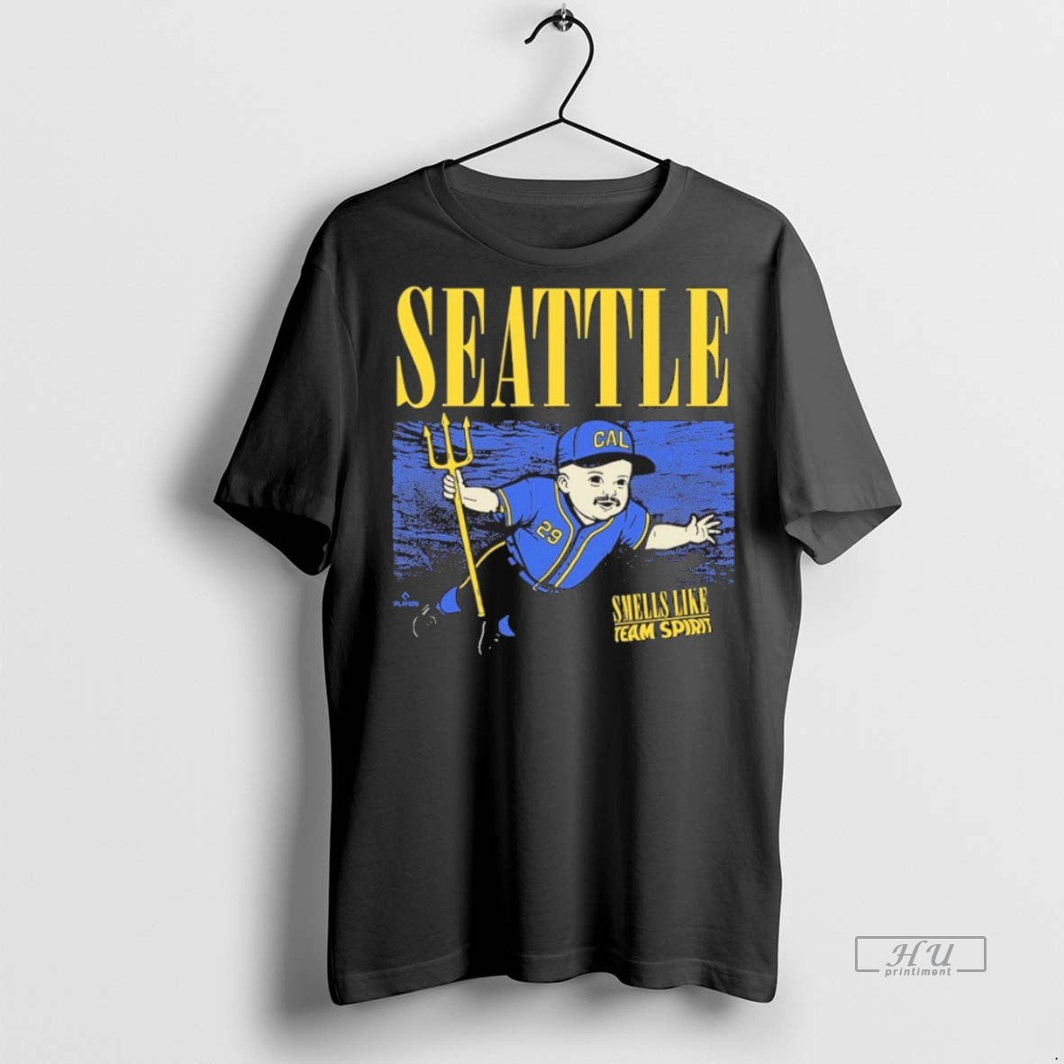 Trending Seattle Smells Like Team Spirit Cal Raleigh - Adult & Kids T-Shirts, Sweatshirts & Hoodies apparel design preview 1