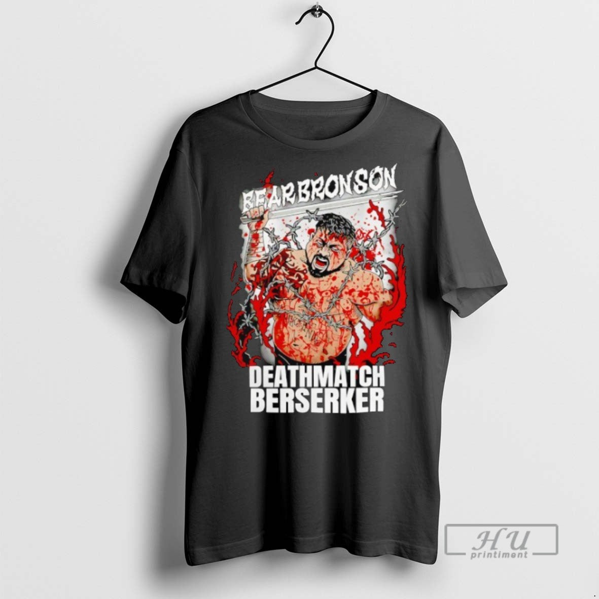 Trending Sei Ozawa Bear Bronson Deathmatch Berserker - Adult & Kids T-Shirts, Sweatshirts & Hoodies apparel design preview 1
