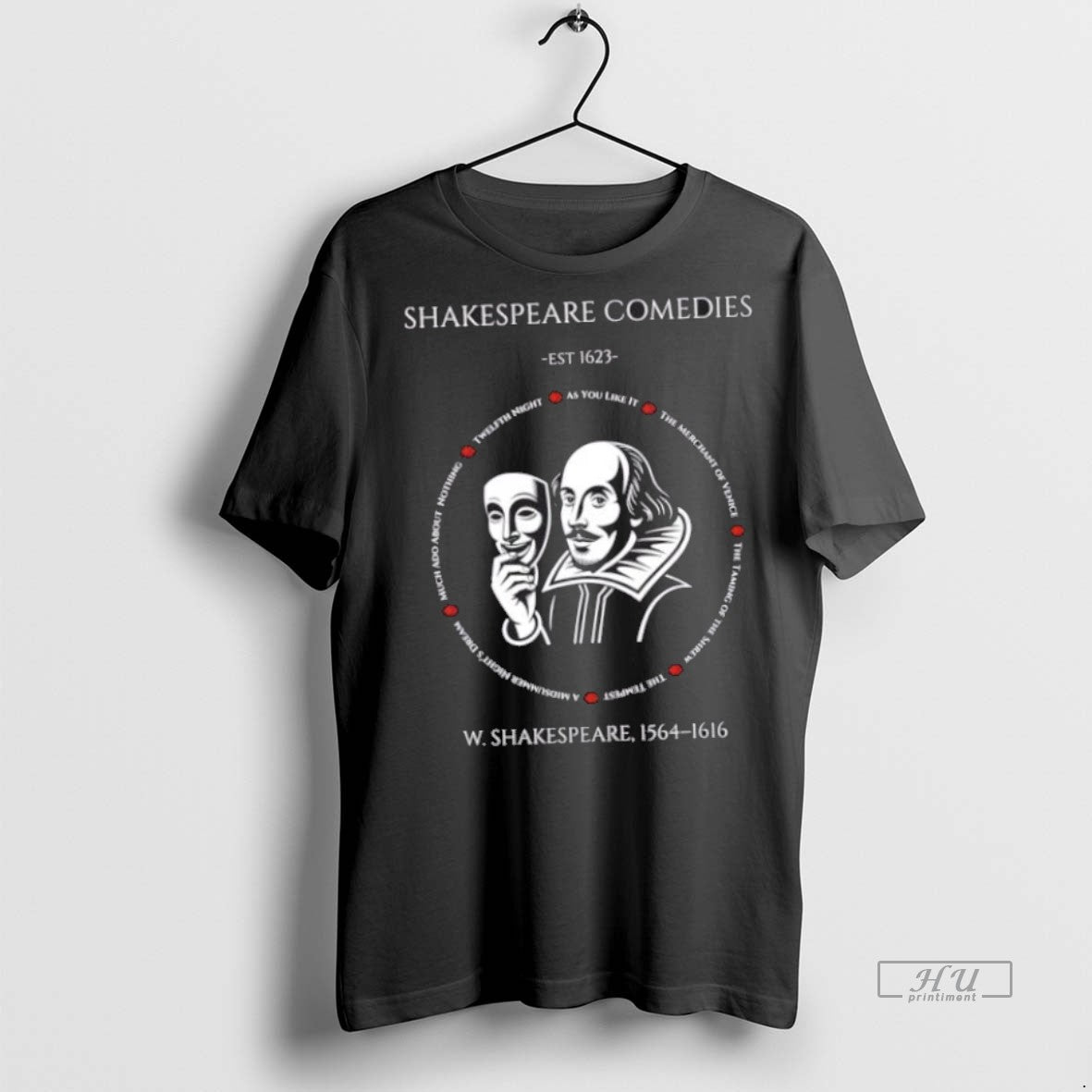 Trending Shakespeare Comedies Est 1623 W Graphic - Adult & Kids T-Shirts, Sweatshirts & Hoodies apparel design preview 1