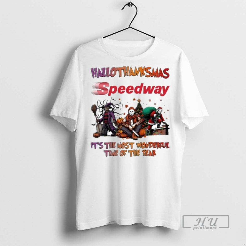 Trending Speedway Horror Film Hallothanksmas Its The - Adult & Kids T-Shirts, Sweatshirts & Hoodies apparel design preview 1