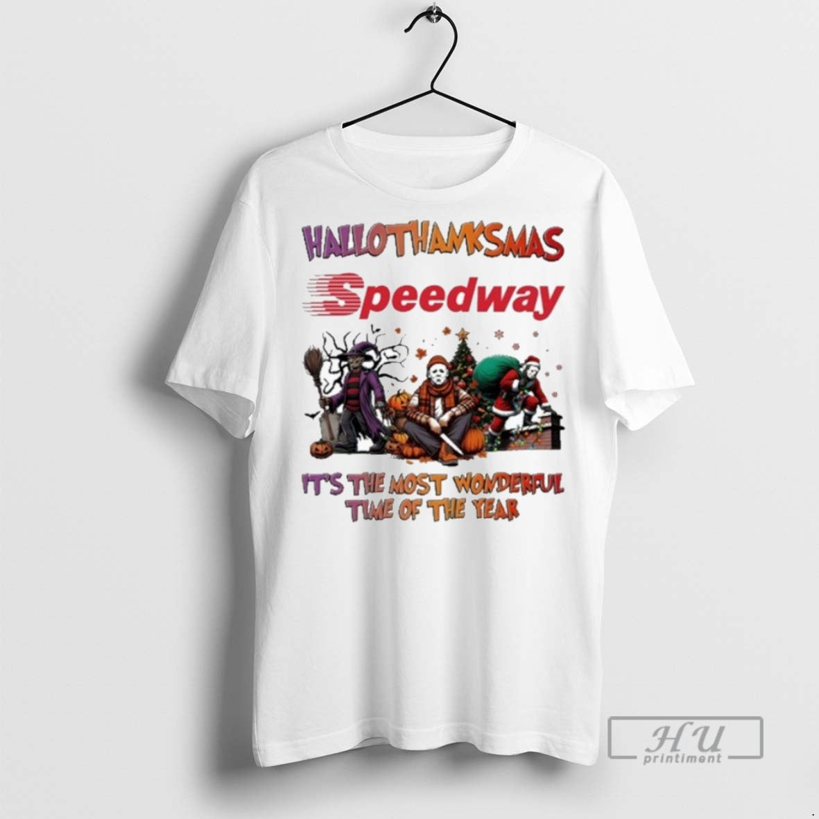 Trending Speedway Horror Film Hallothanksmas Its The - Adult & Kids T-Shirts, Sweatshirts & Hoodies apparel design preview 1