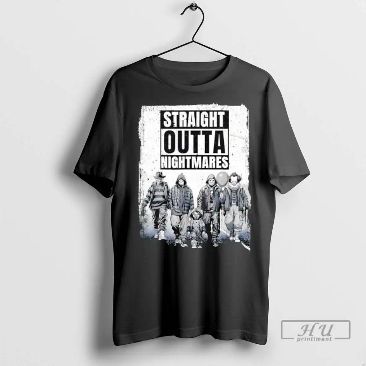 Trending Straight Outta Nightmares Horror Halloween - Adult & Kids T-Shirts, Sweatshirts & Hoodies apparel design preview 1