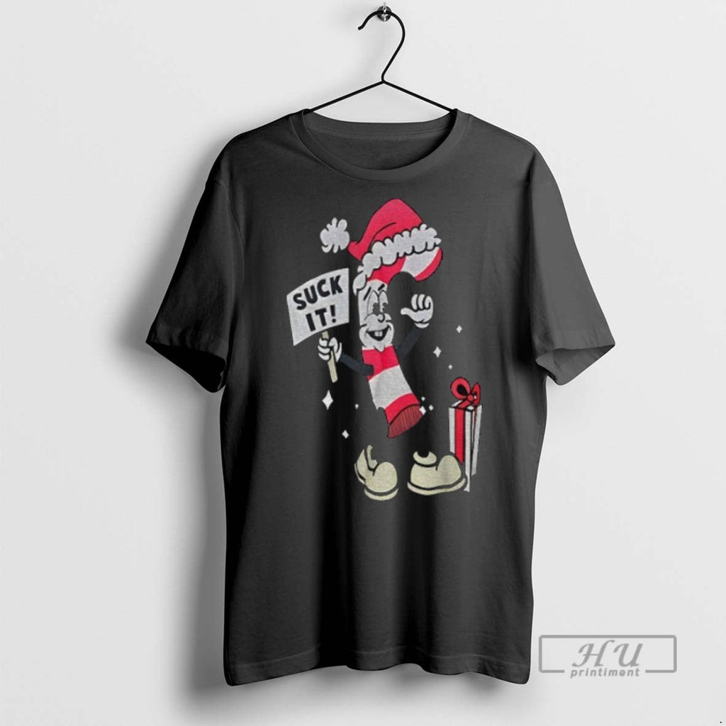 Trending Suck It Santa Hat Christmas Graphic - Adult & Kids T-Shirts, Sweatshirts & Hoodies apparel design preview 1