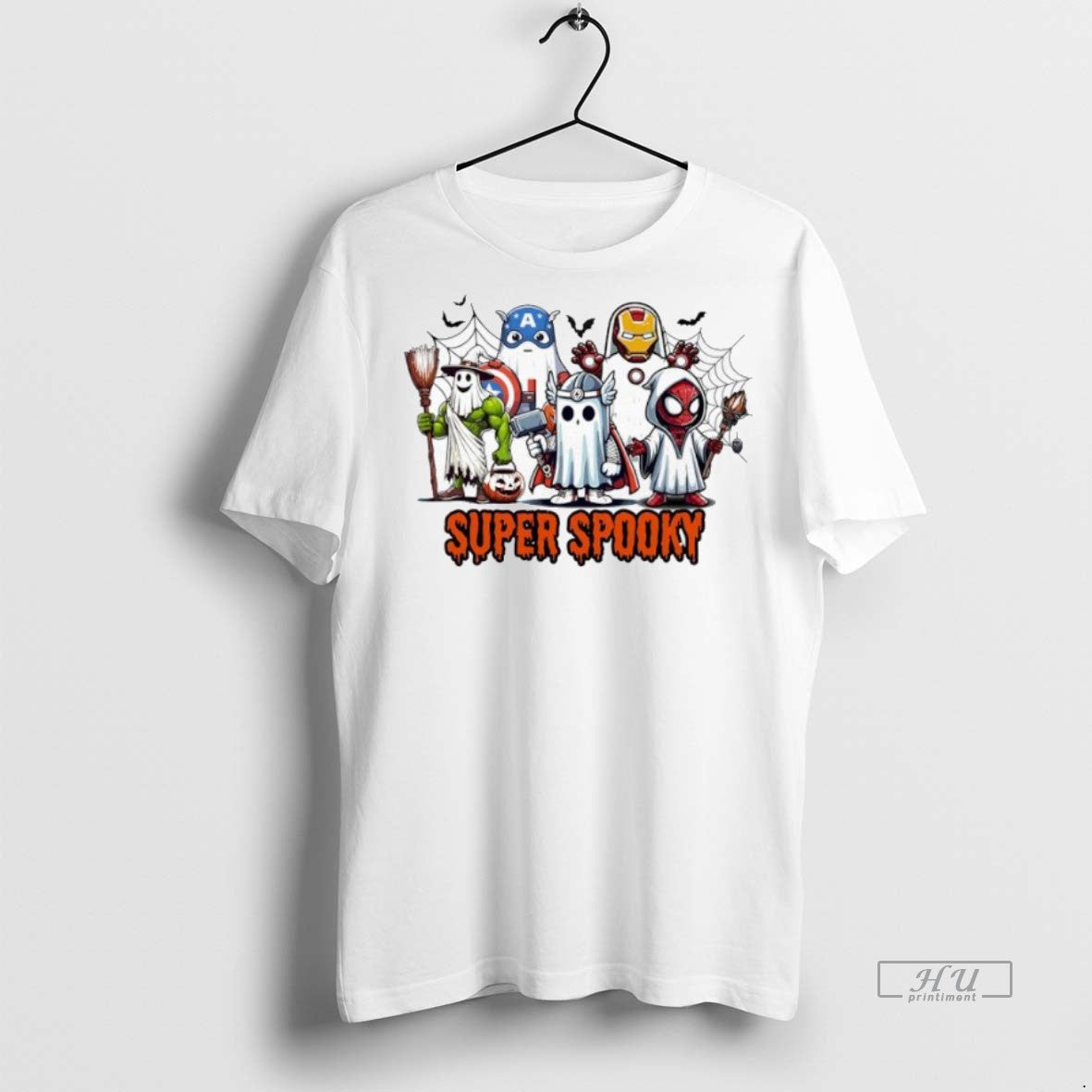 Trending Super Halloween Spooky Season Cartoon Retro - Adult & Kids T-Shirts, Sweatshirts & Hoodies apparel design preview 1