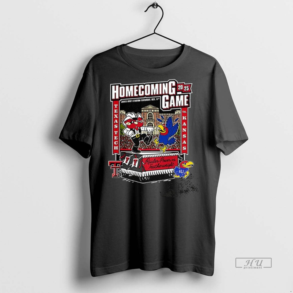 Trending Texas Tech Vs Kansas 2025 Homecoming Gameday - Adult & Kids T-Shirts, Sweatshirts & Hoodies apparel design preview 1