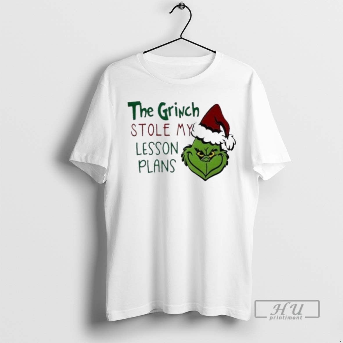 Trending The Grinch Stole My Lesson Plans Holiday - Adult & Kids T-Shirts, Sweatshirts & Hoodies apparel design preview 1
