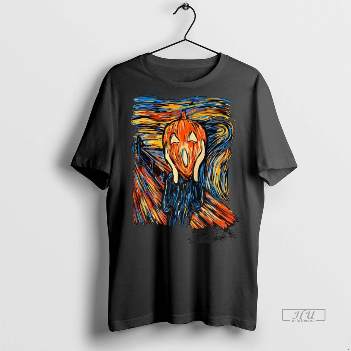 Trending The Halloscream Scream Pumpkin Halloween - Adult & Kids T-Shirts, Sweatshirts & Hoodies apparel design preview 1