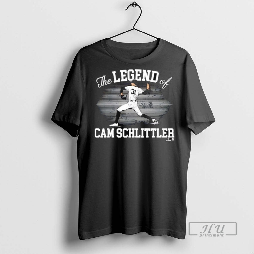 Trending The Legend Of Cam Schlittler Baseball Mlb - Adult & Kids T-Shirts, Sweatshirts & Hoodies apparel design preview 1