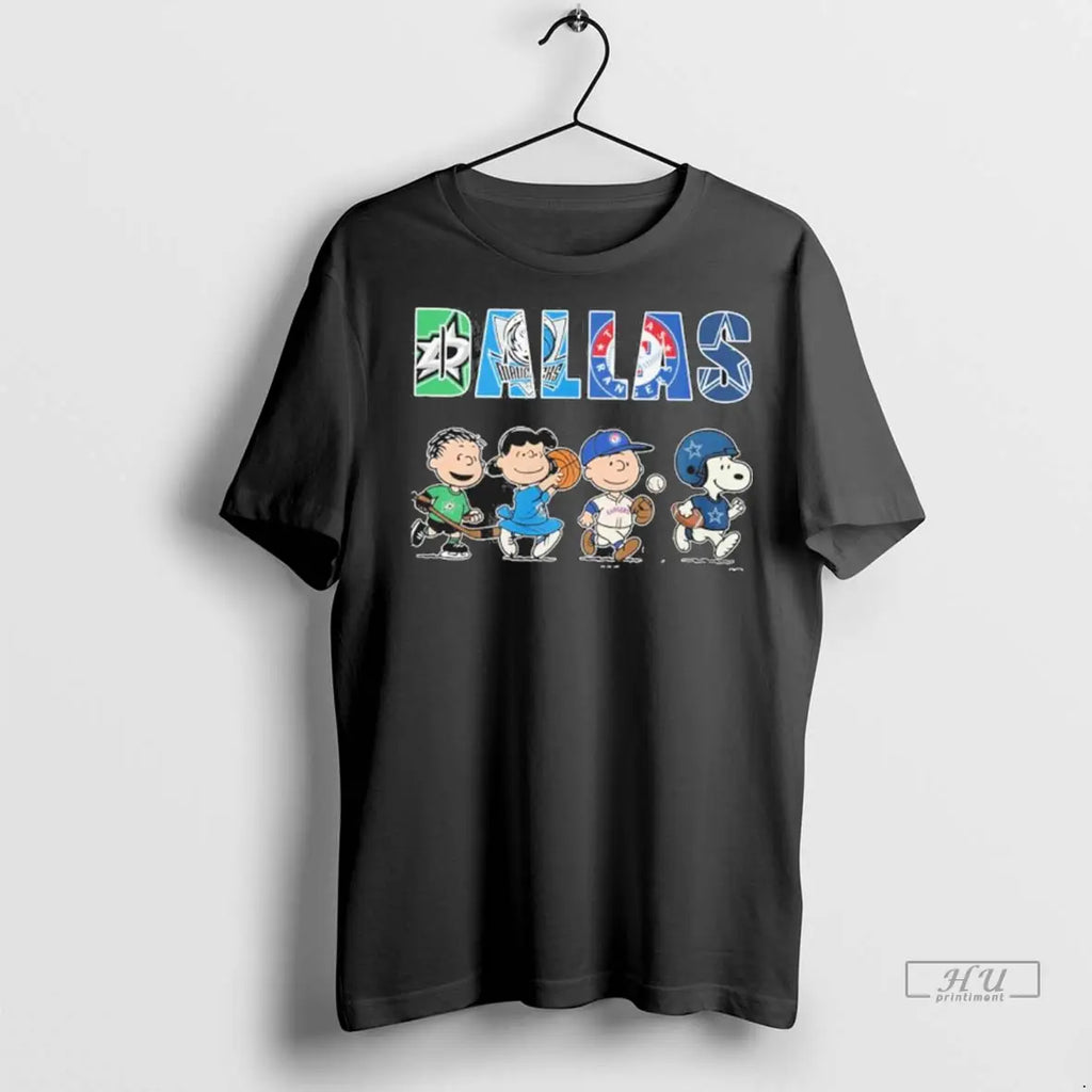 Trending The Peanuts Playing X Dallas Sports Teams - Adult & Kids T-Shirts, Sweatshirts & Hoodies apparel design preview 1