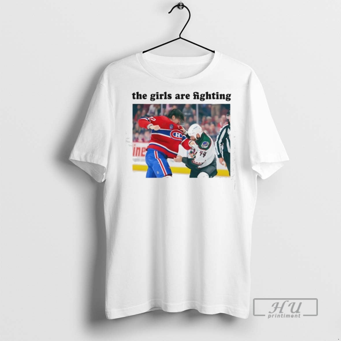 Trending The Girls Are Fighting Montreal Canadiens Vs - Adult & Kids T-Shirts, Sweatshirts & Hoodies apparel design preview 1