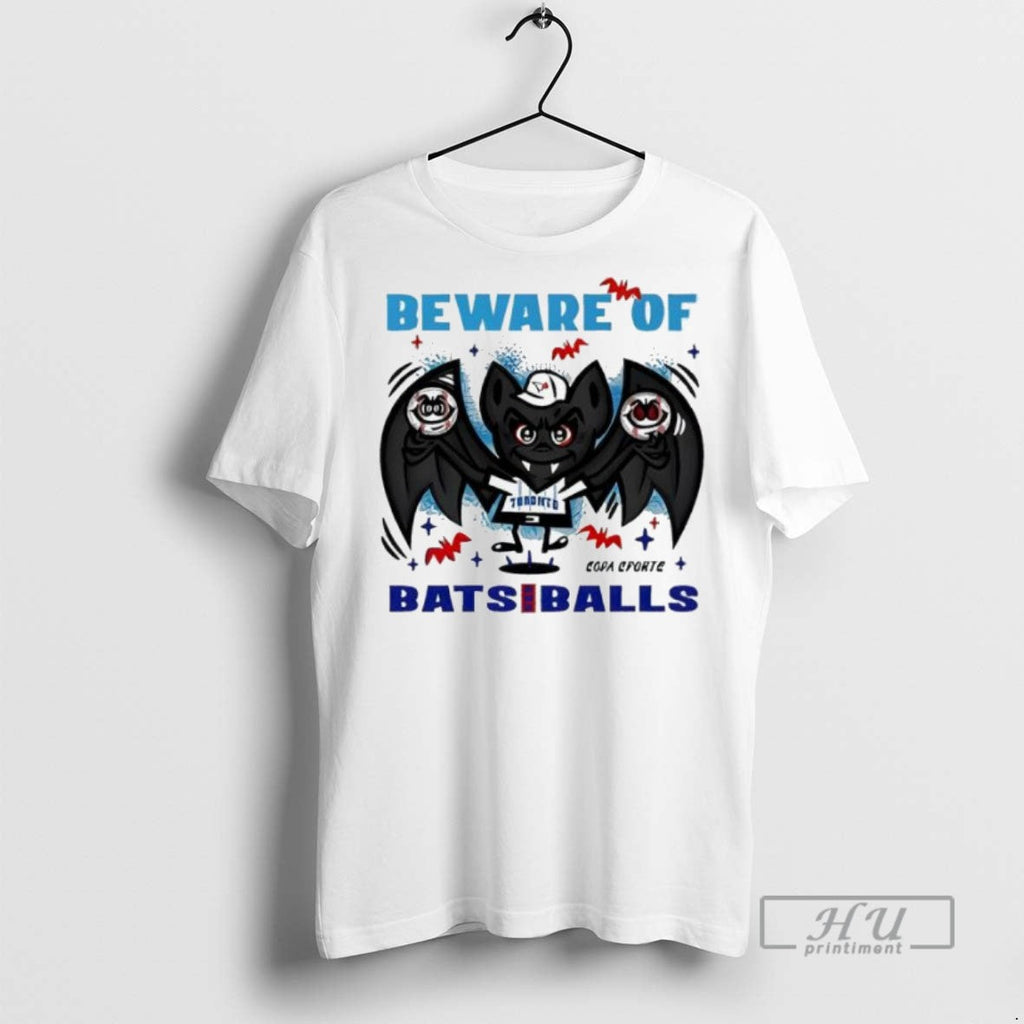 Trending Toronto Blue Jays Baseball Beware Of Bats - Adult & Kids T-Shirts, Sweatshirts & Hoodies apparel design preview 1