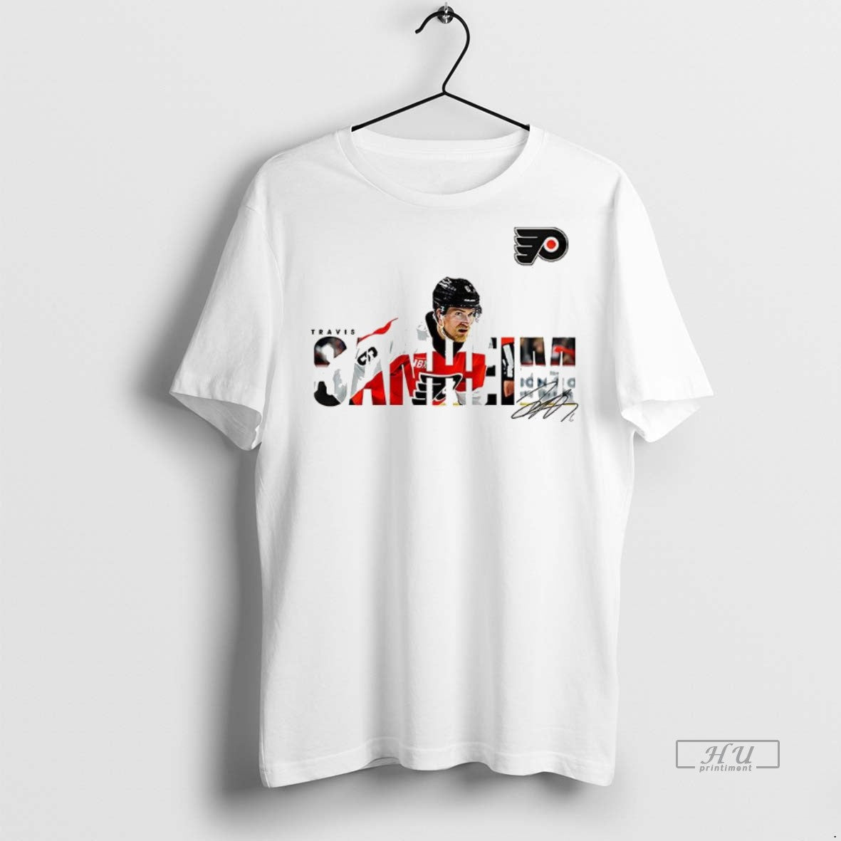 Trending Travis Sanheim Philadelphia Flyers Nhl Logo - Adult & Kids T-Shirts, Sweatshirts & Hoodies apparel design preview 1