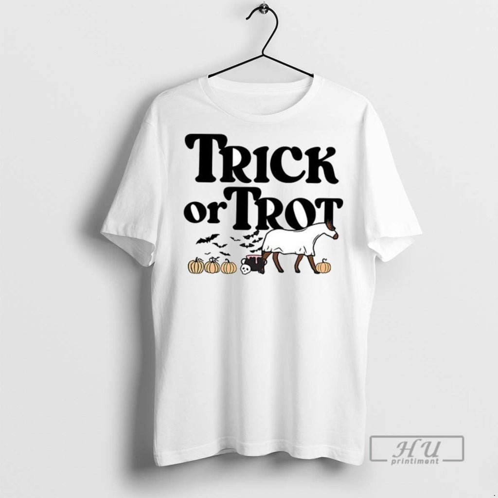 Trending Trick Or Trot Halloween Ceramic And Classic - Adult & Kids T-Shirts, Sweatshirts & Hoodies apparel design preview 1