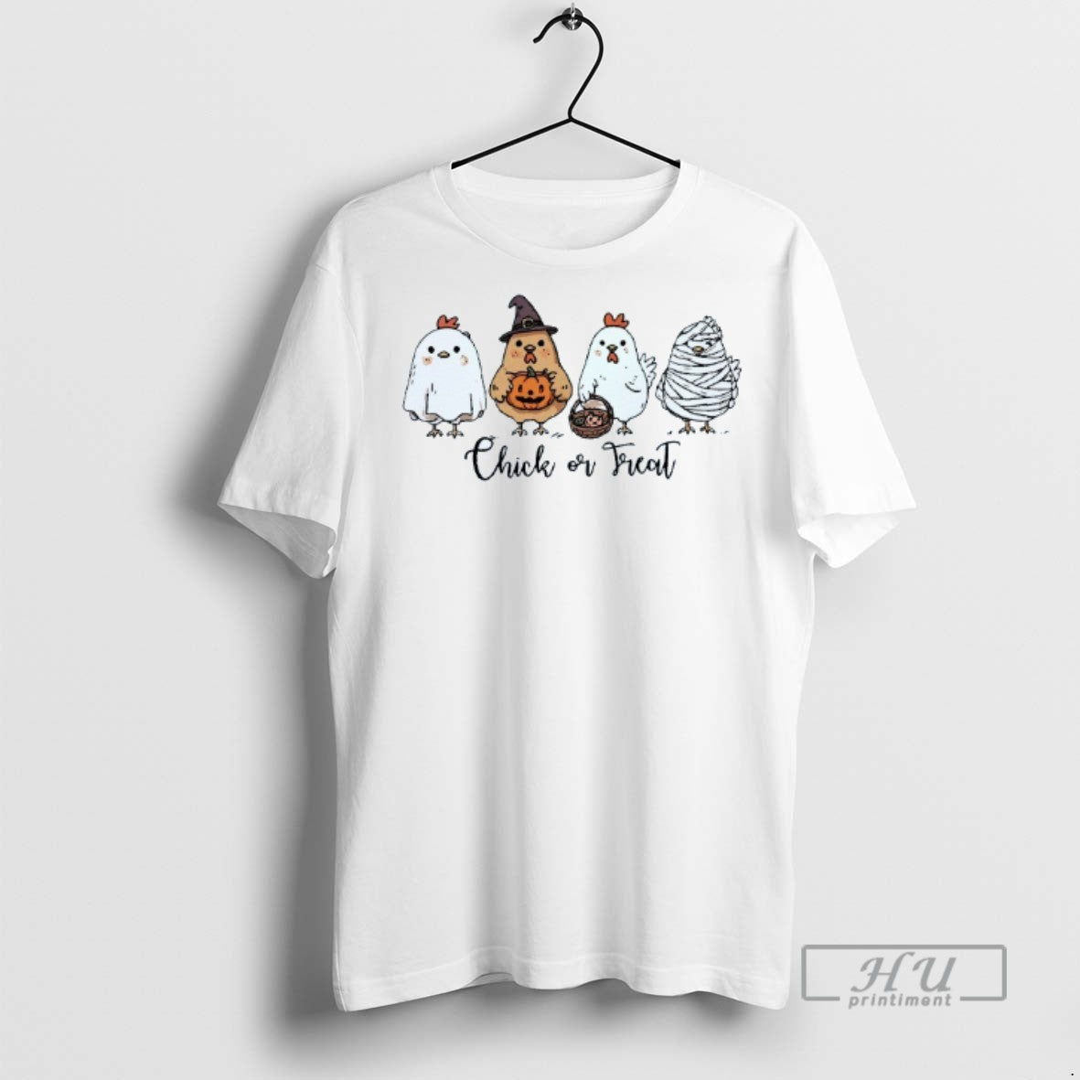Trending Trick Or Treat Halloween Chicken Mens White - Adult & Kids T-Shirts, Sweatshirts & Hoodies apparel design preview 1