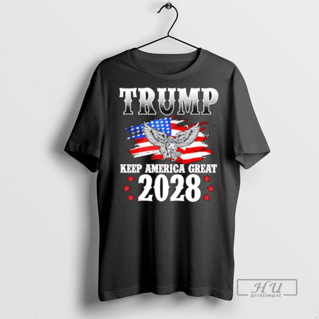 Trending Trump Keep America Great 2028 Usa Flag - Adult & Kids T-Shirts, Sweatshirts & Hoodies apparel design preview 1