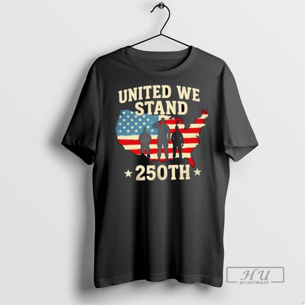 Trending Us Veteran United We Stand 250th Anniversary - Adult & Kids T-Shirts, Sweatshirts & Hoodies apparel design preview 1