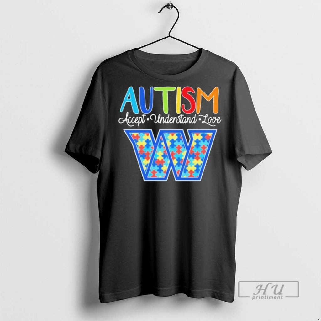 Trending Washington Commanders Autism Accept - Adult & Kids T-Shirts, Sweatshirts & Hoodies apparel design preview 1