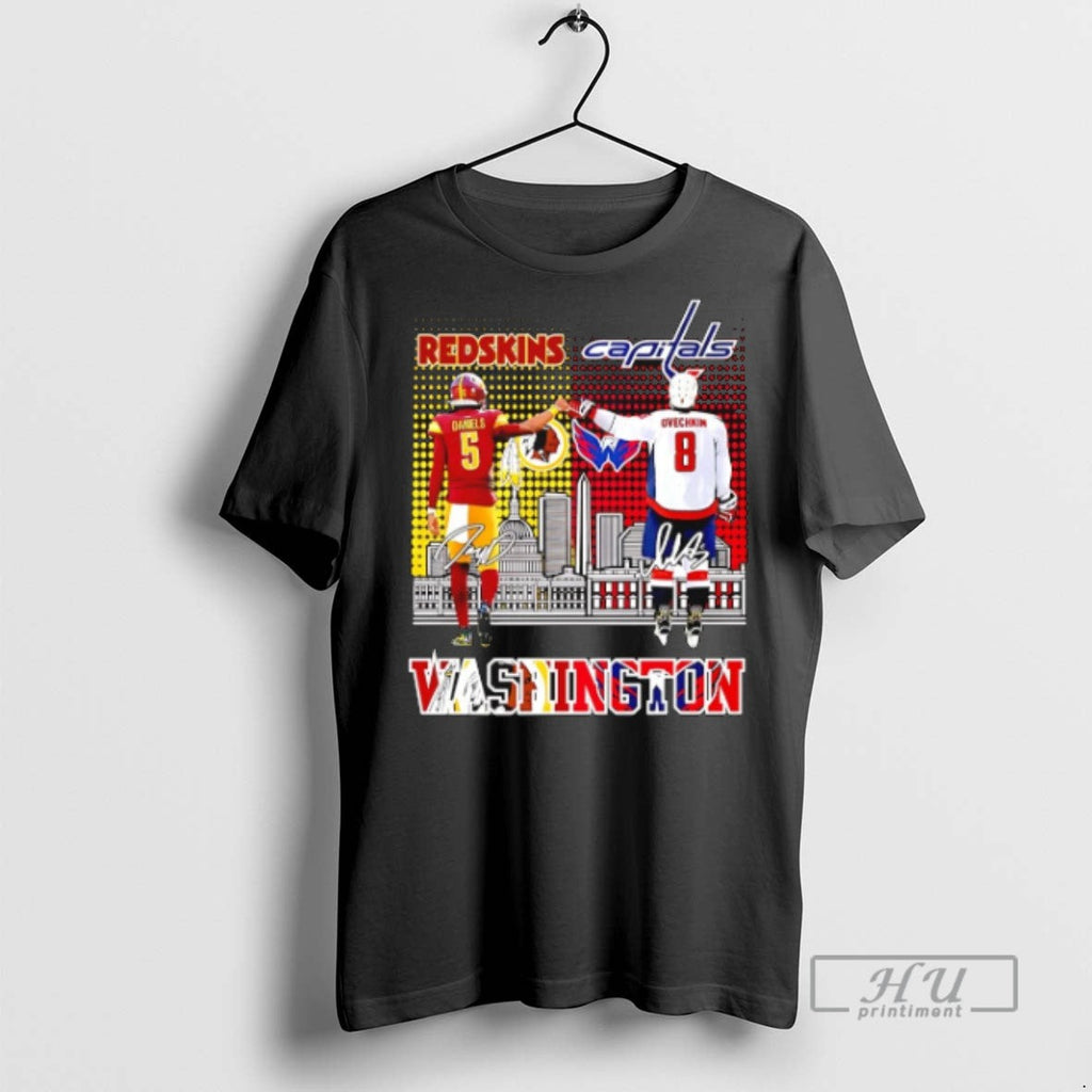 Trending Washington Commanders Daniels Vs Capitals - Adult & Kids T-Shirts, Sweatshirts & Hoodies apparel design preview 1