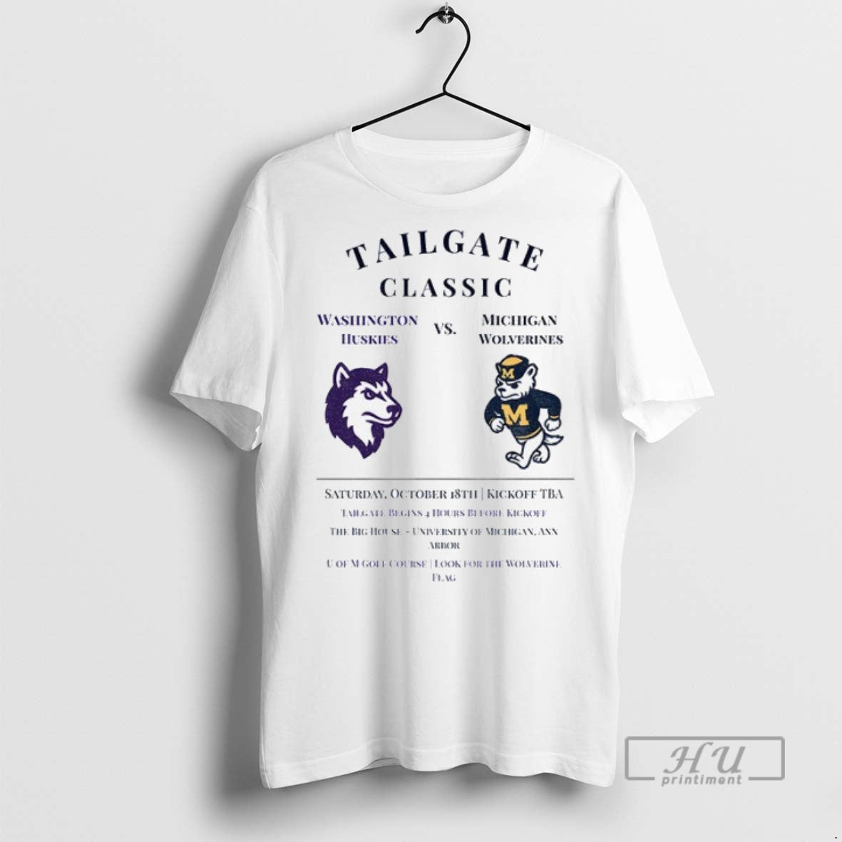 Trending Washington Huskies Vs Michigan Wolverines - Adult & Kids T-Shirts, Sweatshirts & Hoodies apparel design preview 1