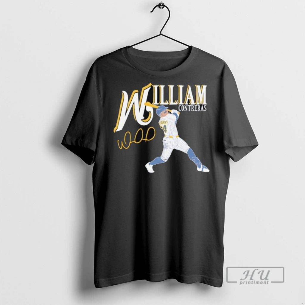 Trending William Contreras Milwaukee Brewers Baseball - Adult & Kids T-Shirts, Sweatshirts & Hoodies apparel design preview 1